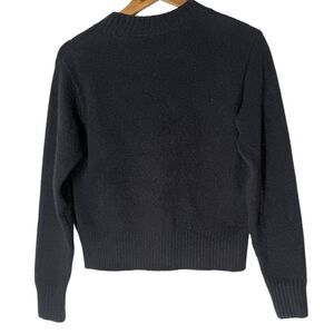 AYR Black Organic Cotton Blend Sweater Womens Sz XS Soft Minimalist Basic